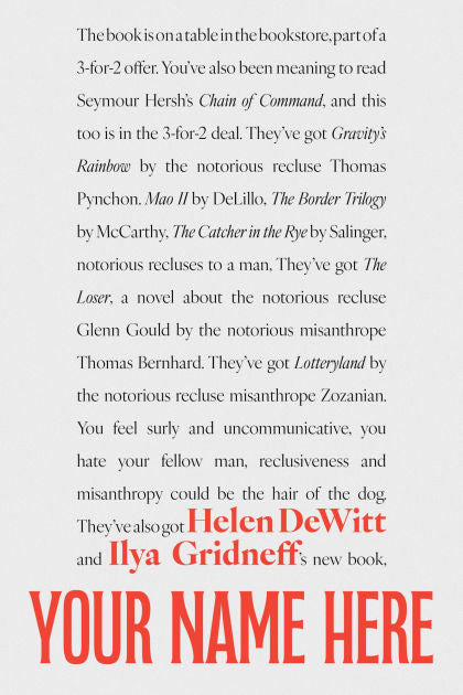 Your Name Here by Helen DeWitt PB